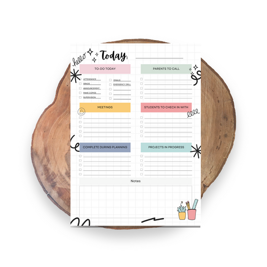 Teacher To-Do List | Stationery - 5x7 Notepads | Unique Gifts For Family Friends