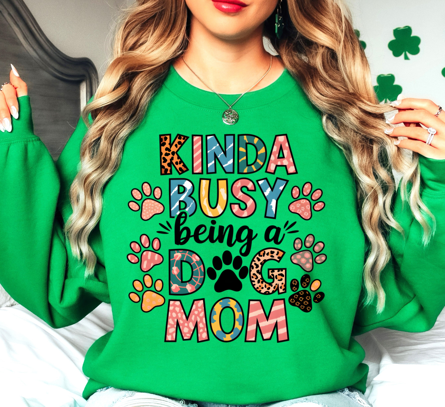 Kinda Busy (Dog Mom) Sweatshirt | Pawsitive Vibes Collection | Unique Gifts for Family and Friends
