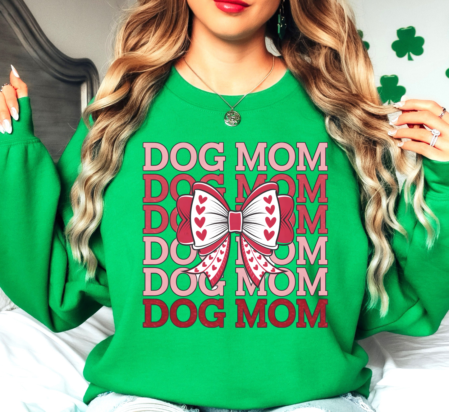 Dog Mom Coquette Sweatshirt | Pawsitive Vibes Collection | Unique Gifts for Family and Friends