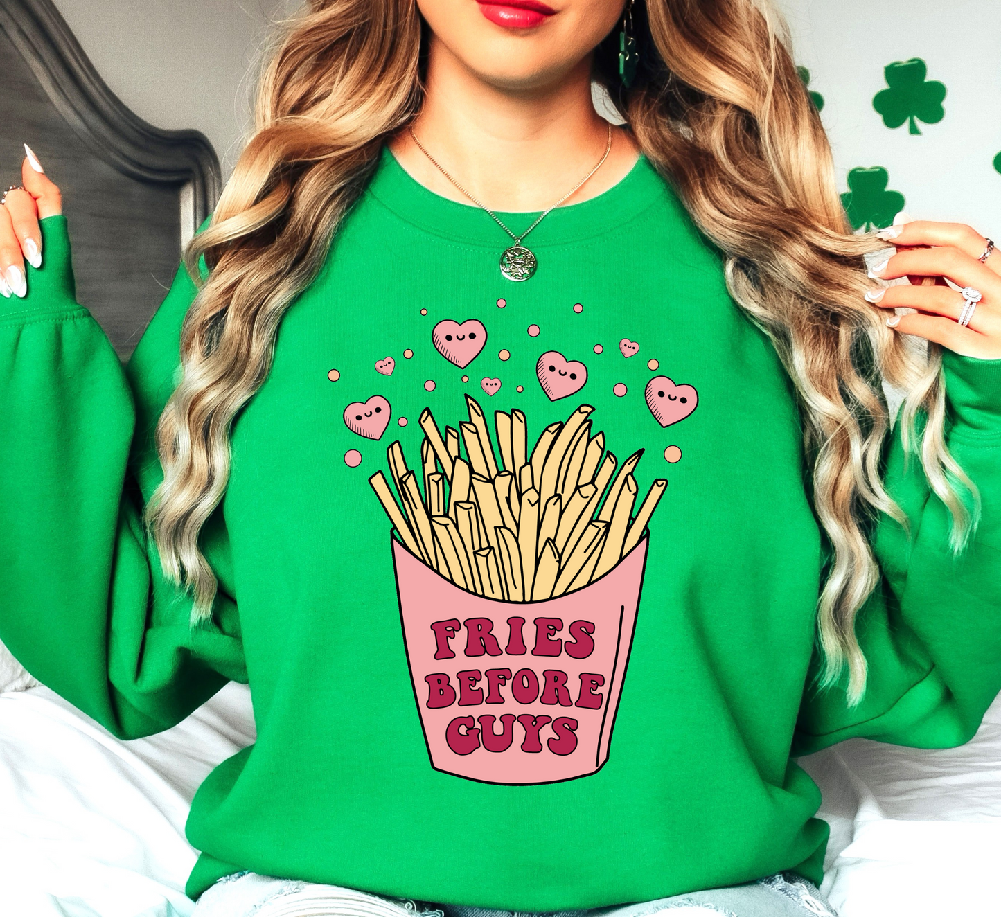 Fries Before Guys Sweatshirt | XoXo Love Collection | Unique Gifts for Family Friends