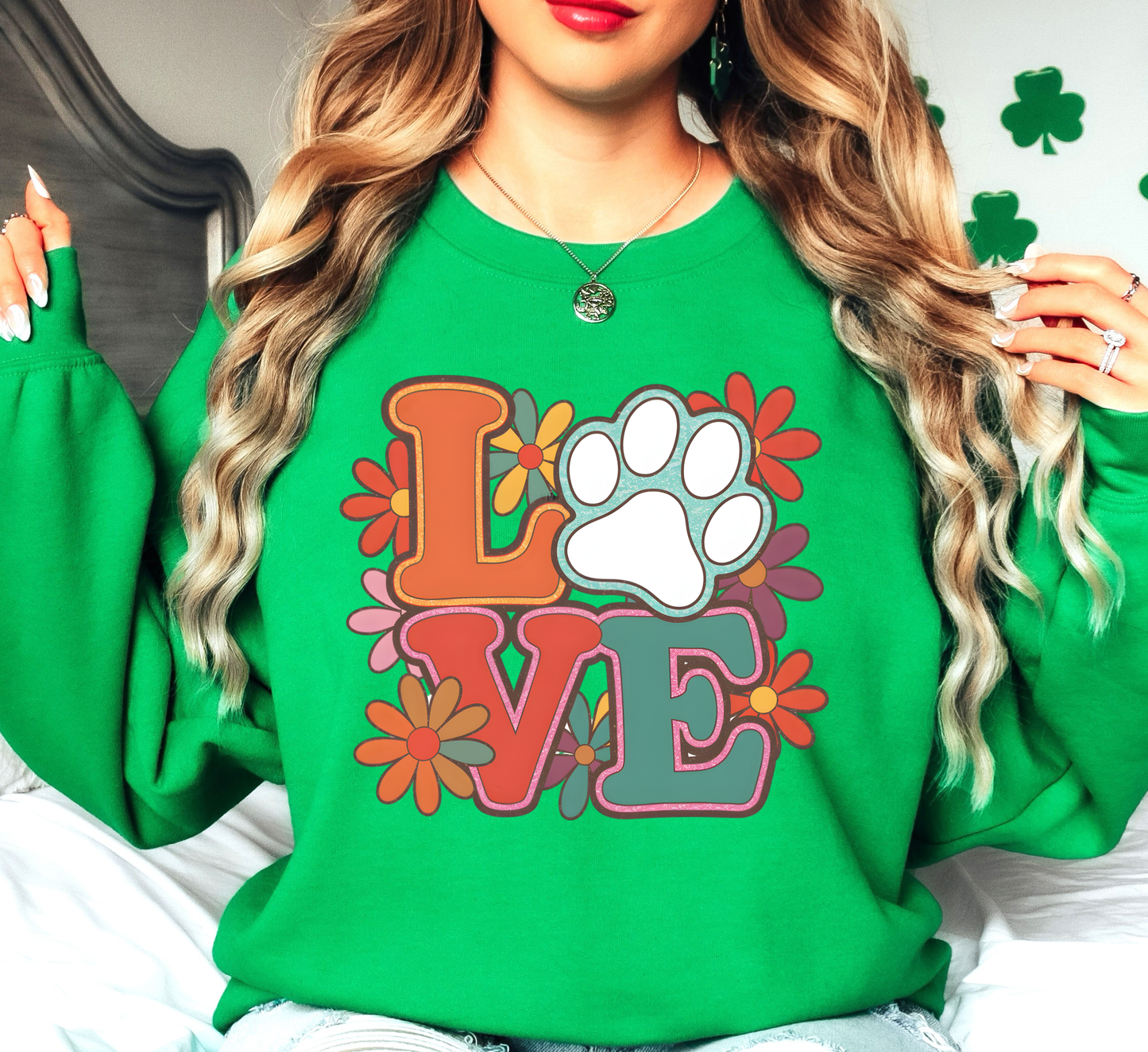 Paw Love Sweatshirt | Pawsitive Vibes Collection | Unique Gifts for Family and Friends