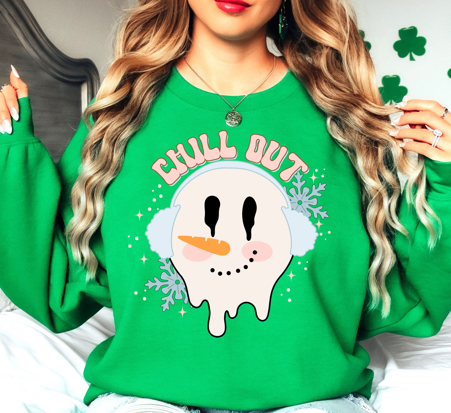 Chill Out Snowman Sweatshirt | Frosty Chic Collection | Unique Gifts for Family Friends