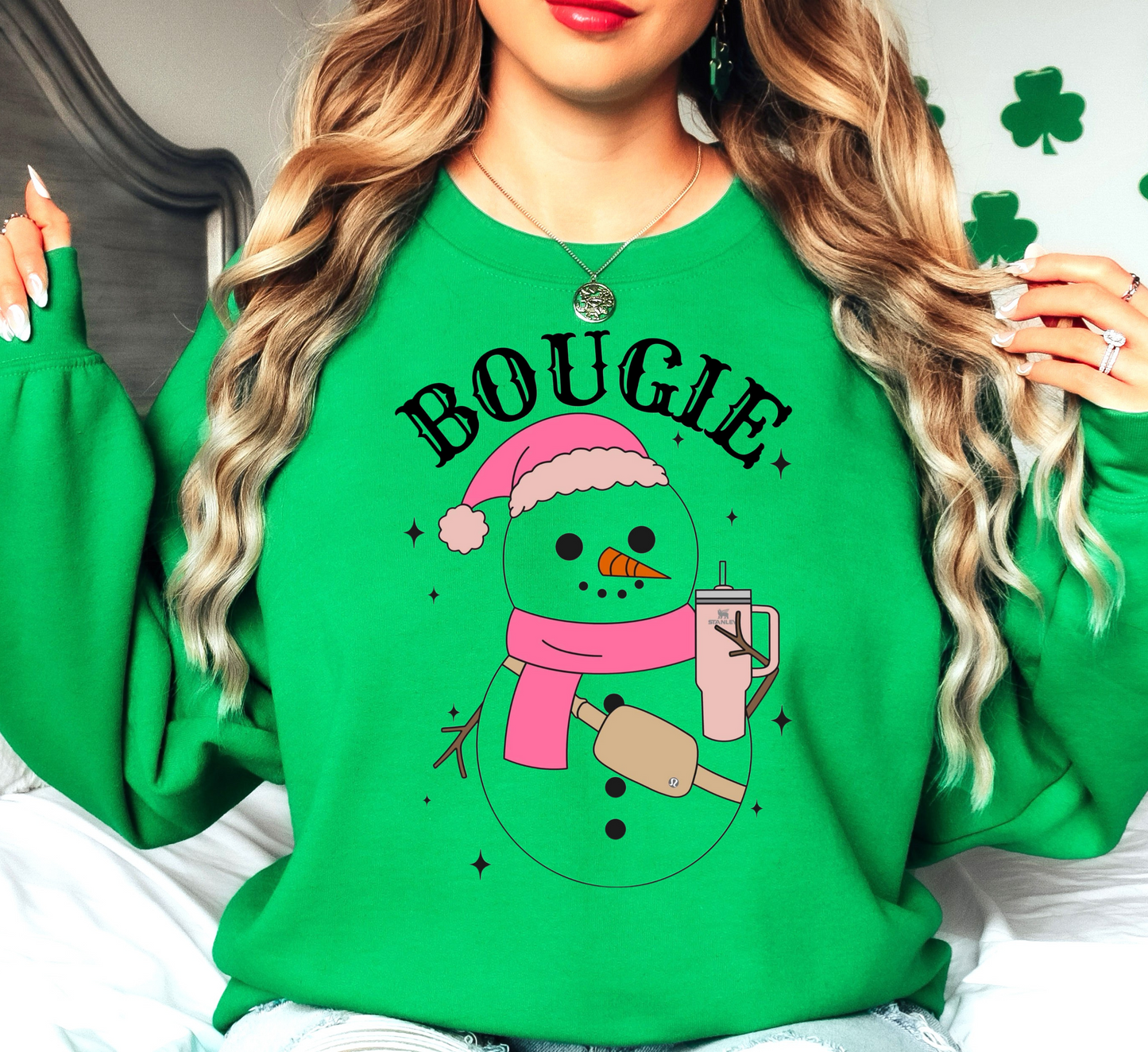 Bougie Snowman Sweatshirt | Frosty Chic Collection | Unique Gifts for Family Friends