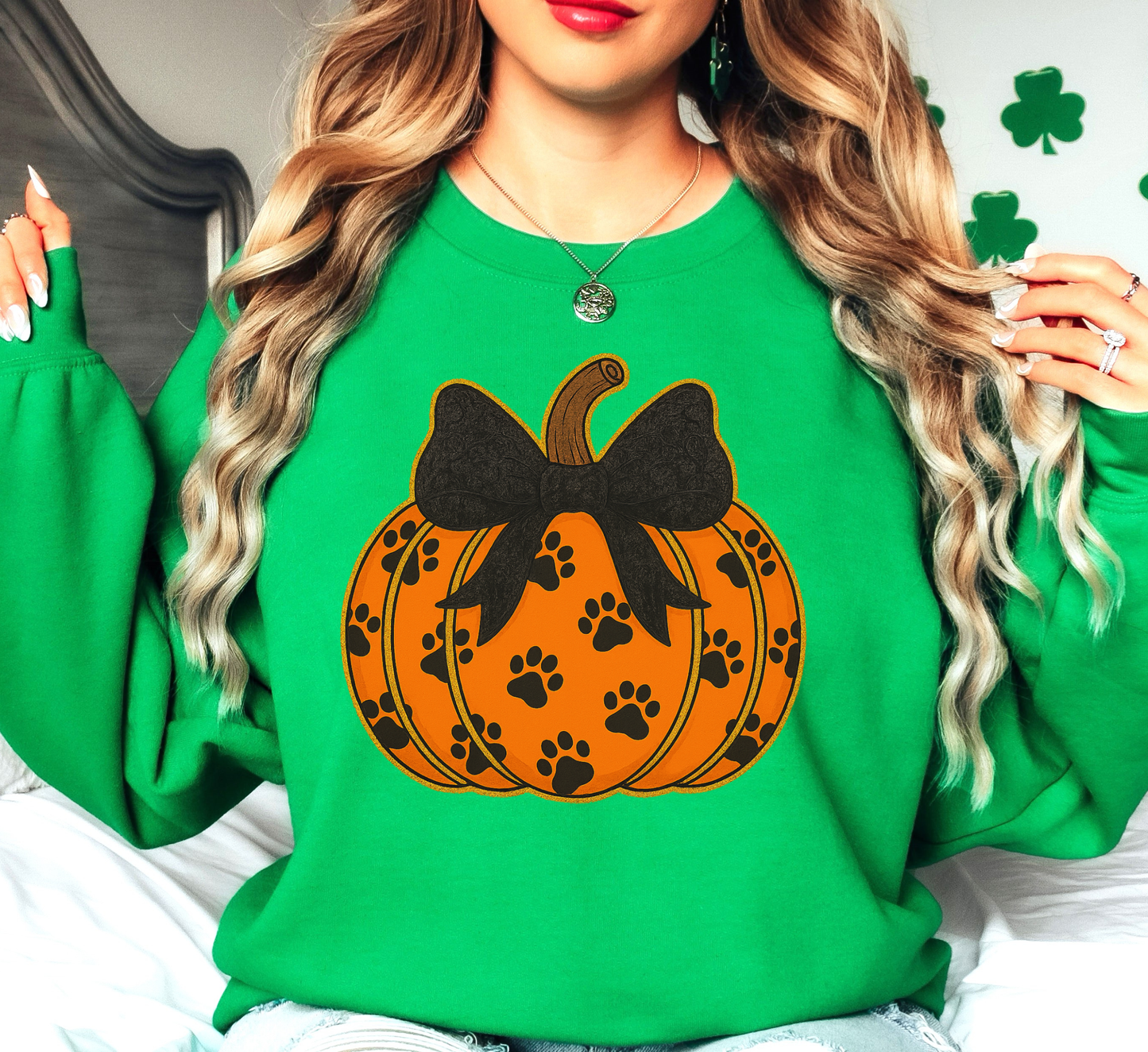 Pumpkin Filled Paws Sweatshirt | Pawsitive Vibes Collection | Unique Gifts for Family and Friends