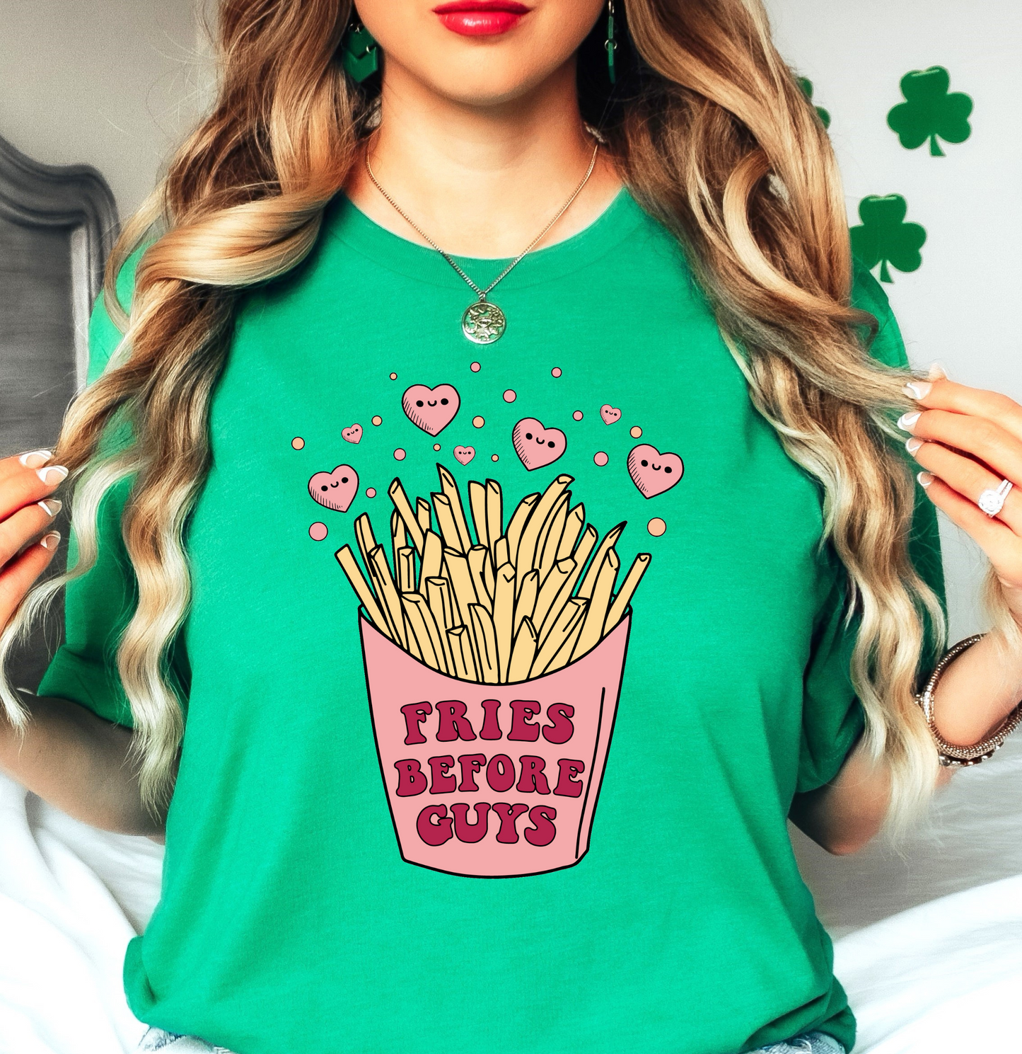 Fries Before Guys Tee | XoXo Love Collection | Unisex Pre-Shrunk T-Shirt
