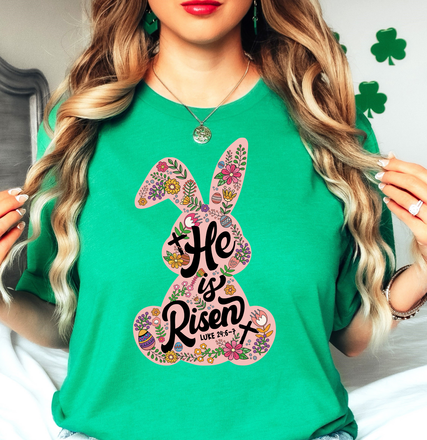 He Is Risen Bunny Tee | Hoppin' Into Spring Collection | Unisex Pre-Shrunk T-Shirt