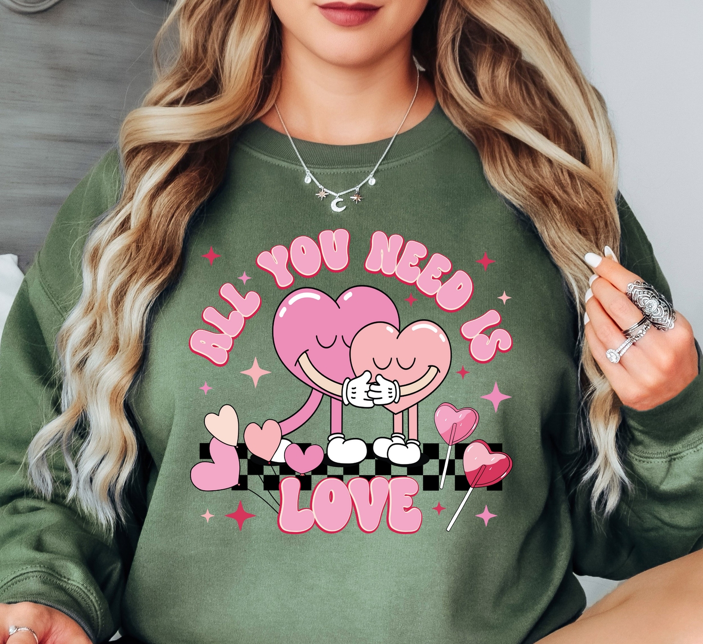 All You Need Is Love Sweatshirt | XoXo Love Collection | Unique Gifts for Family Friends