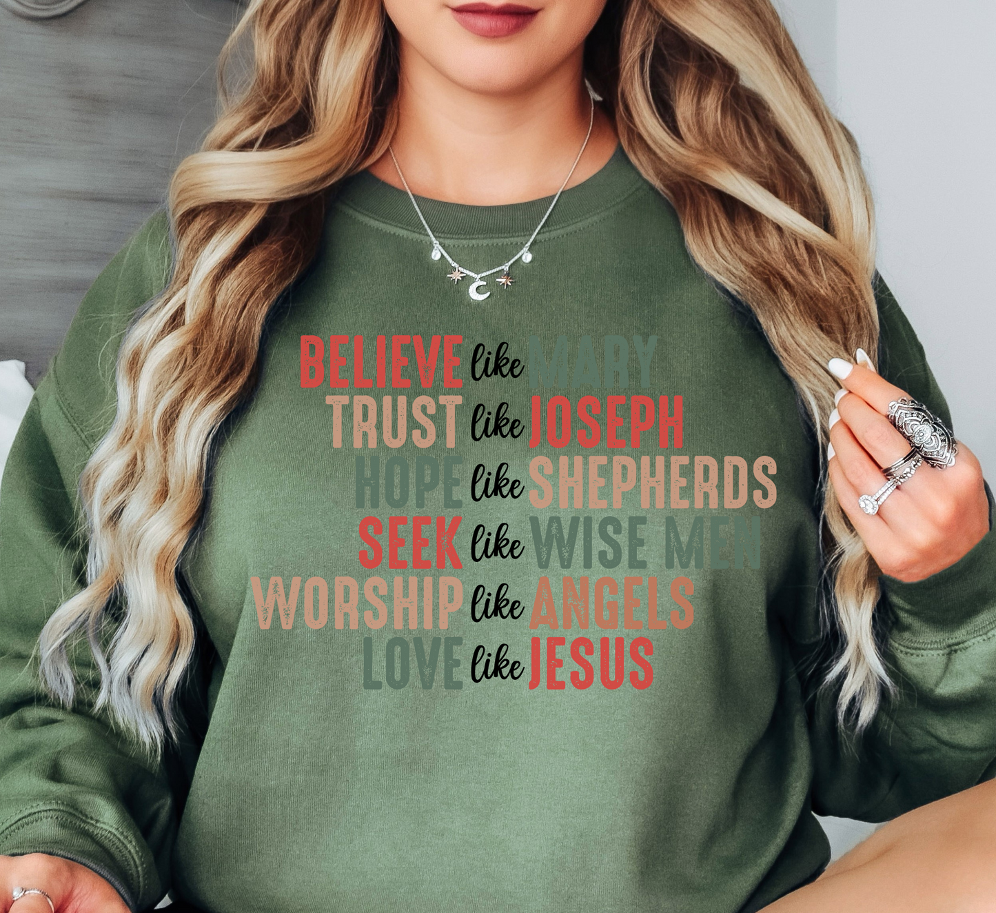 Love Like Jesus Xmas Sweatshirt | Tis The Season Collection | Unique Gifts for Family Friends