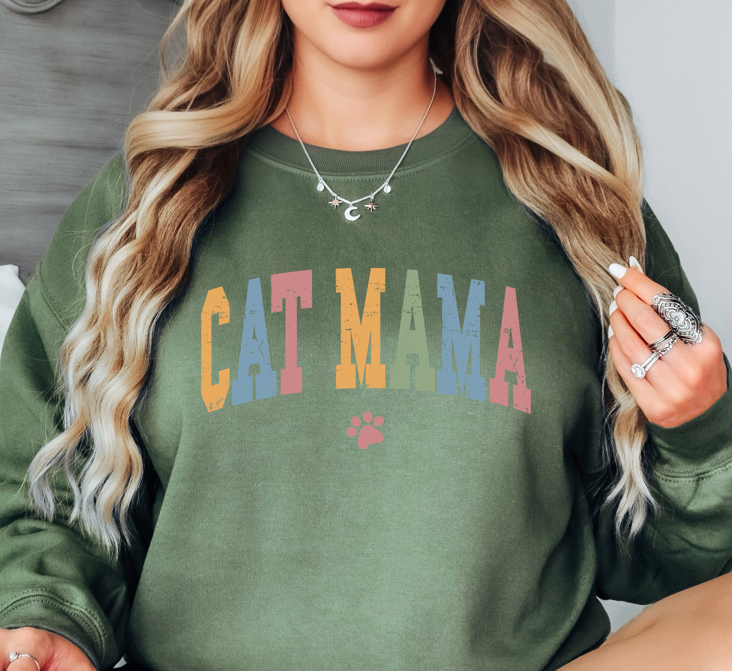 Cat Mama Sweatshirt | Pawsitive Vibes Collection | Unique Gifts for Family and Friends