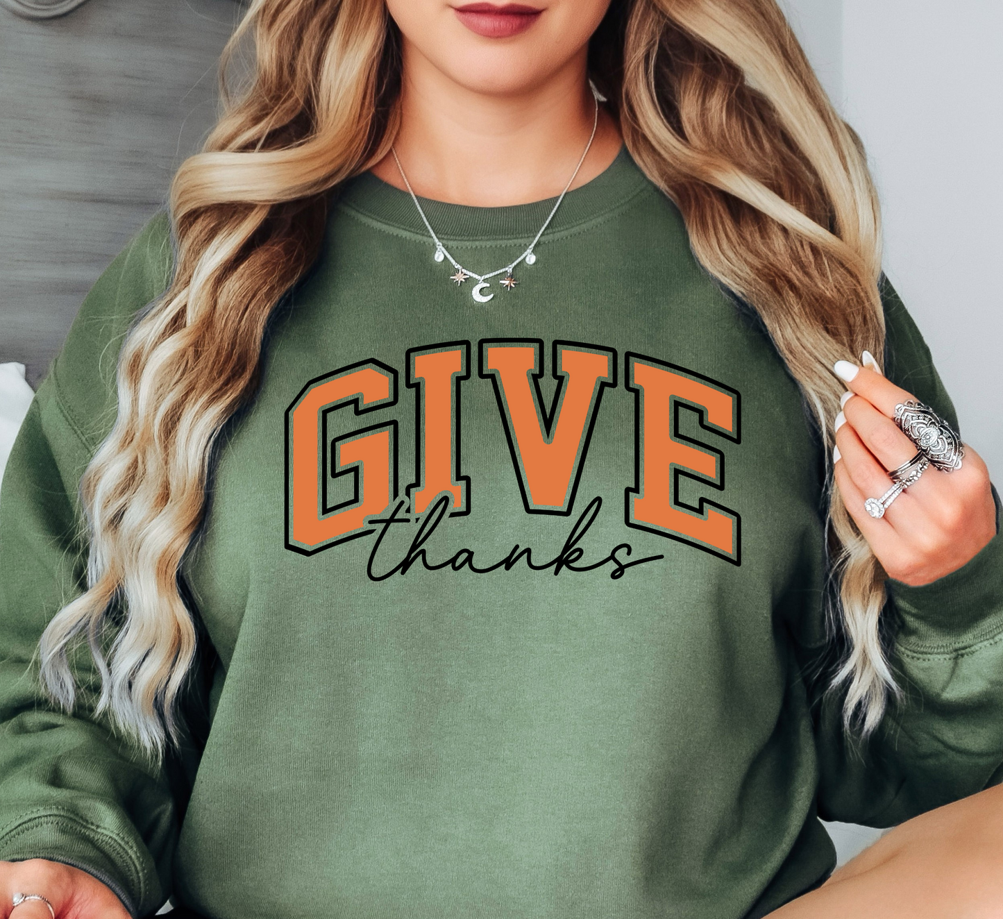 Give Thanks Sweatshirt | Harvest Joy Collection | Unique Gifts for Family Friends