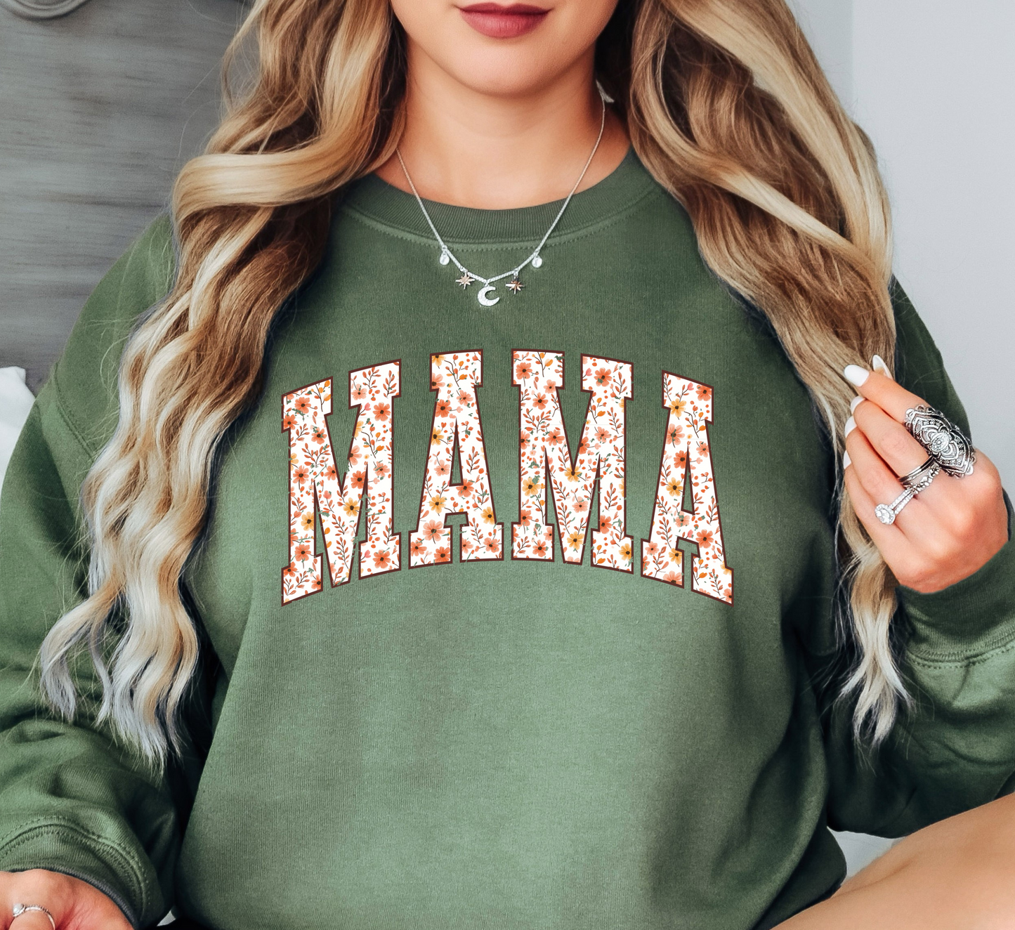 Floral Fall Mama Sweatshirt | Mama Mode Activated Collection | Unique Gifts for Family Friends