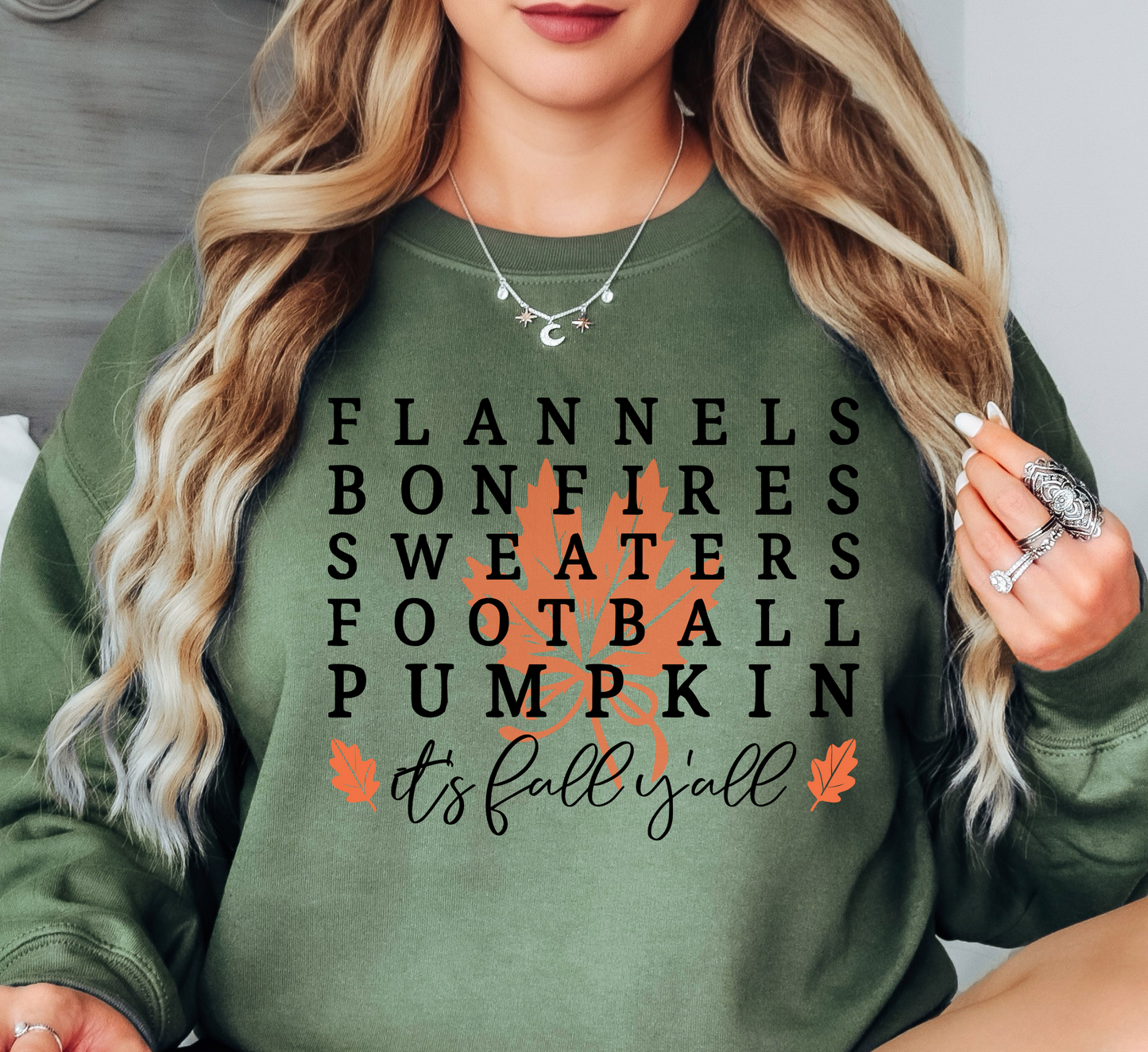 Flannels Bonfires Sweatshirt | Falling For You Collection | Unique Gifts for Family Friends