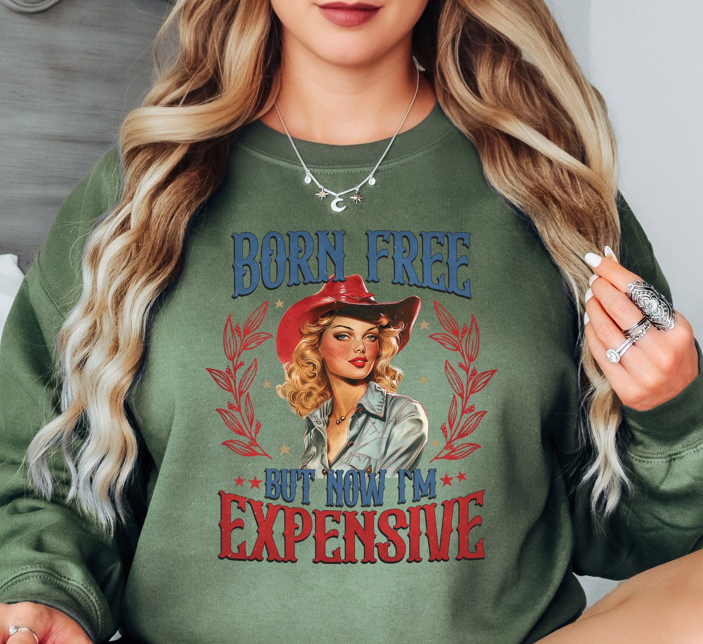 Born Free Expensive Sweatshirt | Stars and Stripes Collection | Unique Gifts for Family and Friends