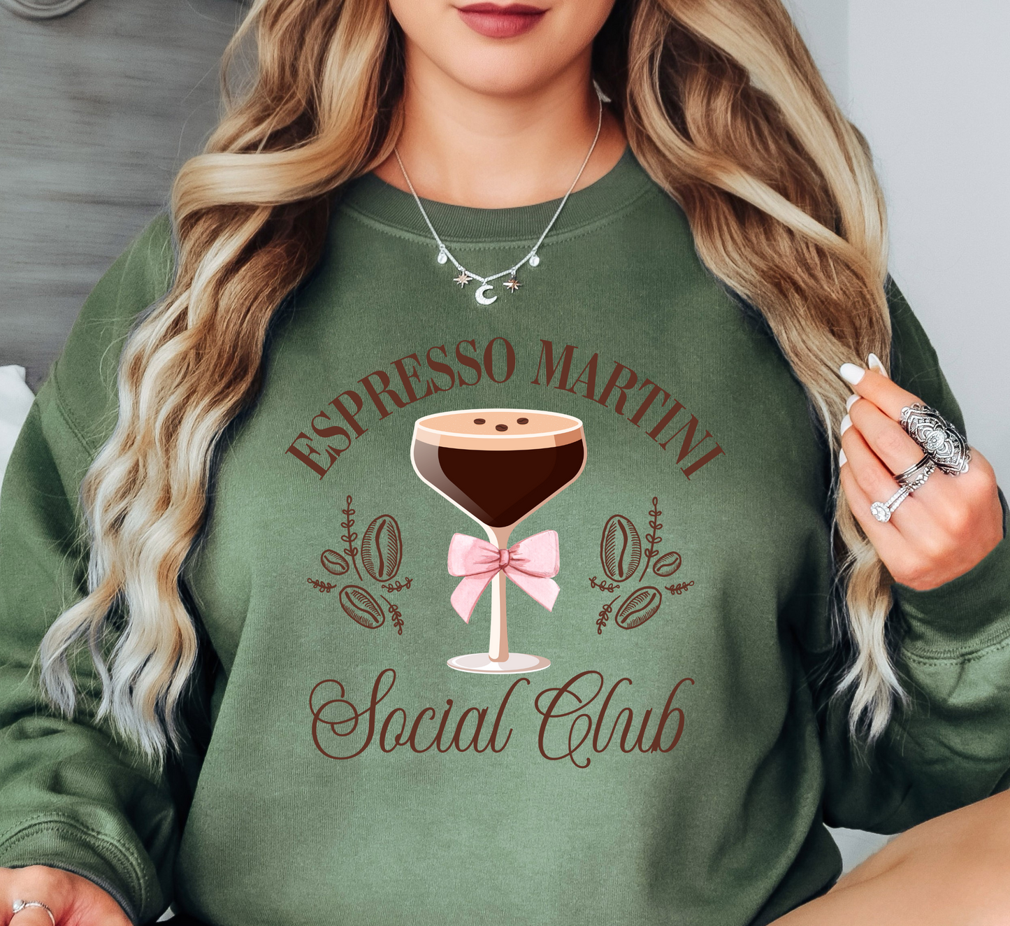 Espresso Martini Social Club Sweatshirt | Groovy Vibes Collection | Unique Gifts for Family and Friends