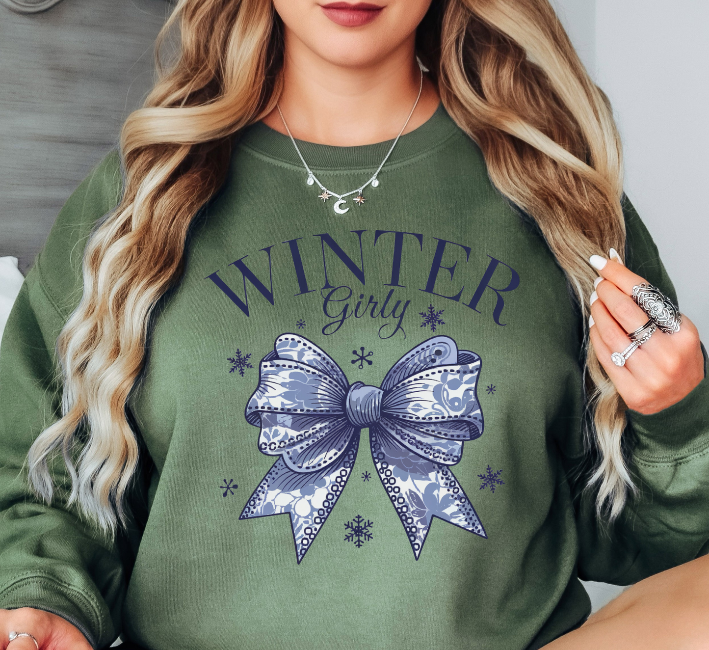 Winter Girly Sweatshirt | Frosty Chic Collection | Unique Gifts for Family Friends