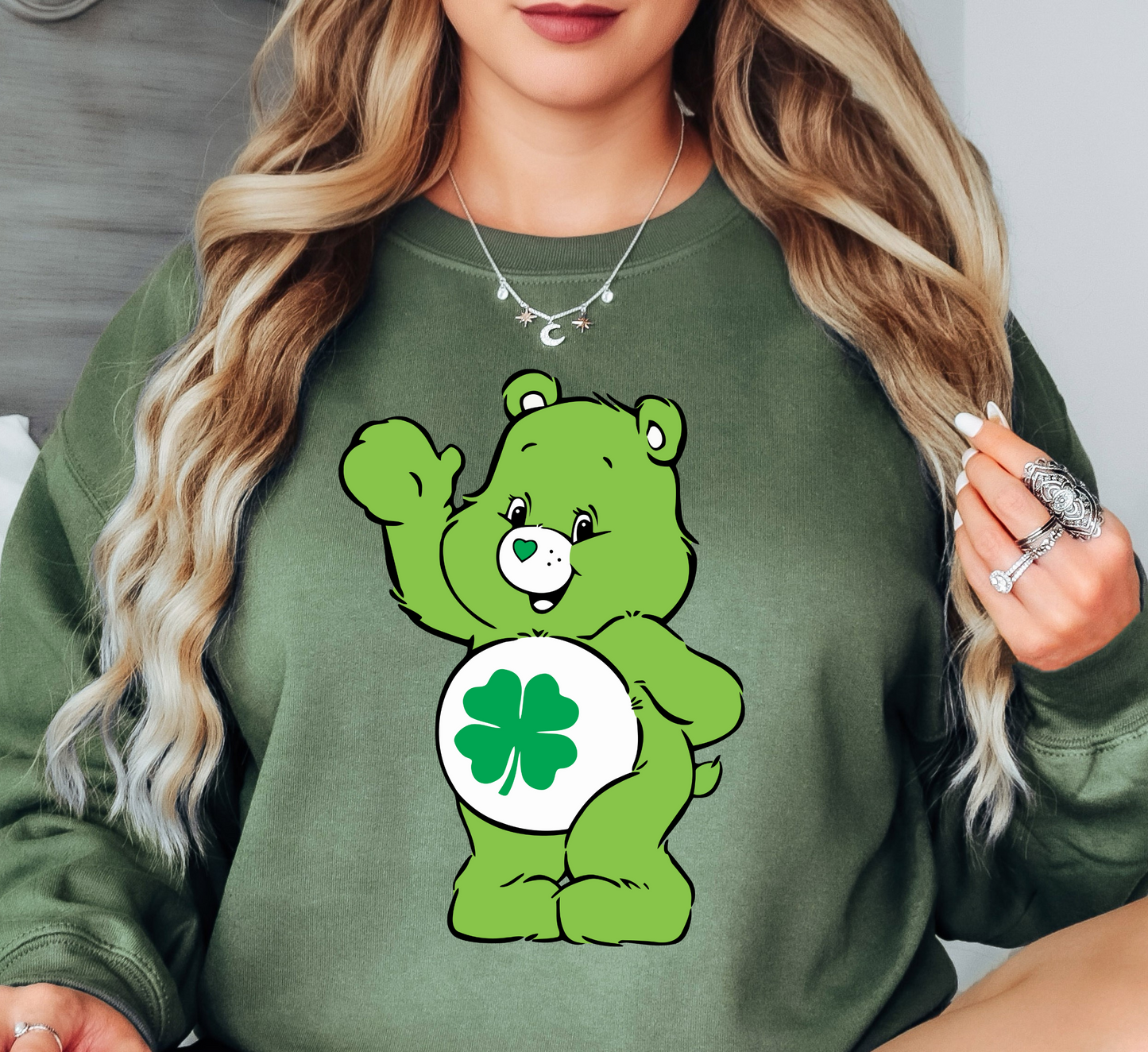 Good Luck Bear Sweatshirt | Feeling Lucky Collection | Unique Gifts for Family Friends