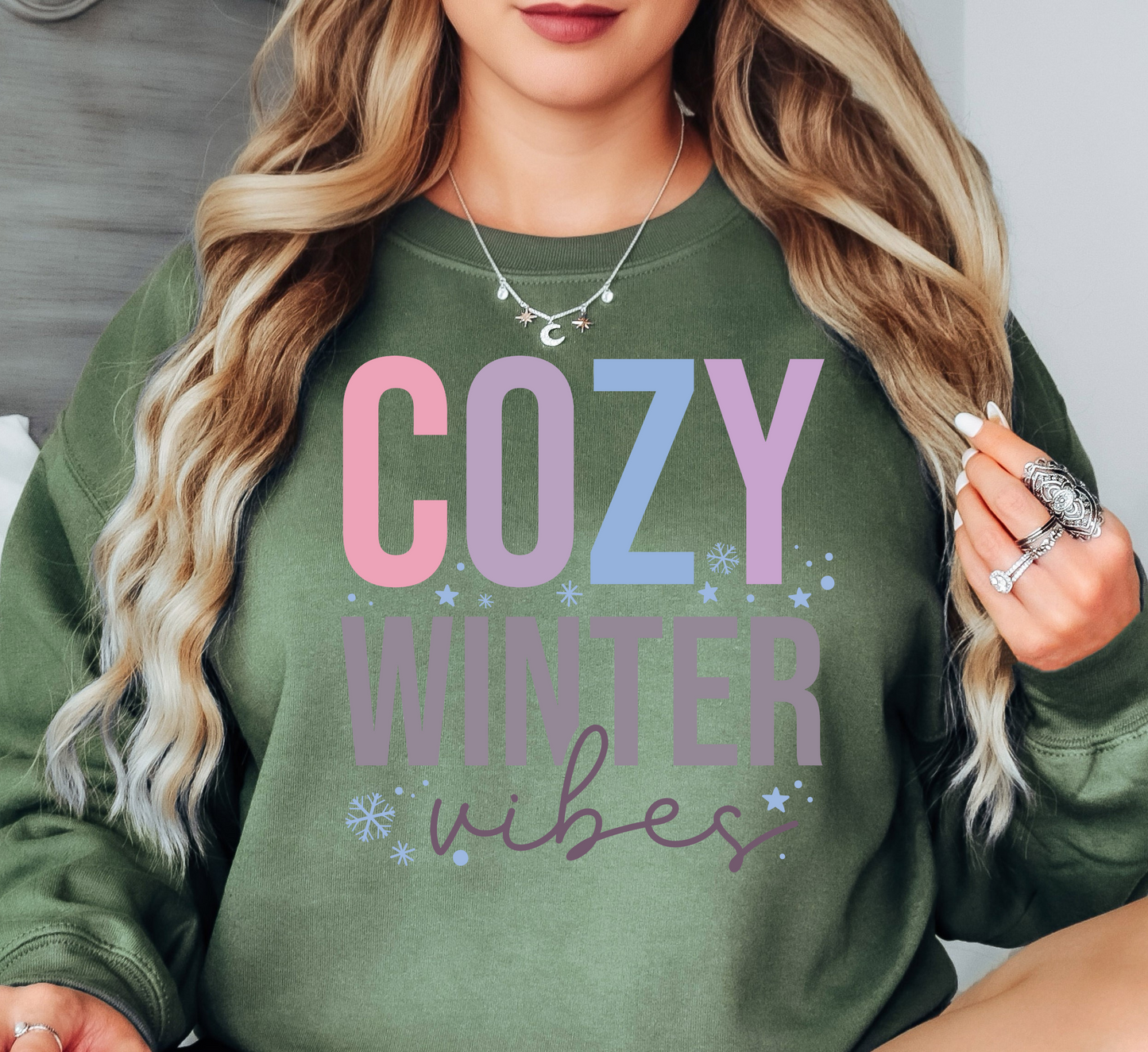 Cozy Winter Vibes Sweatshirt | Frosty Chic Collection | Unique Gifts for Family Friends