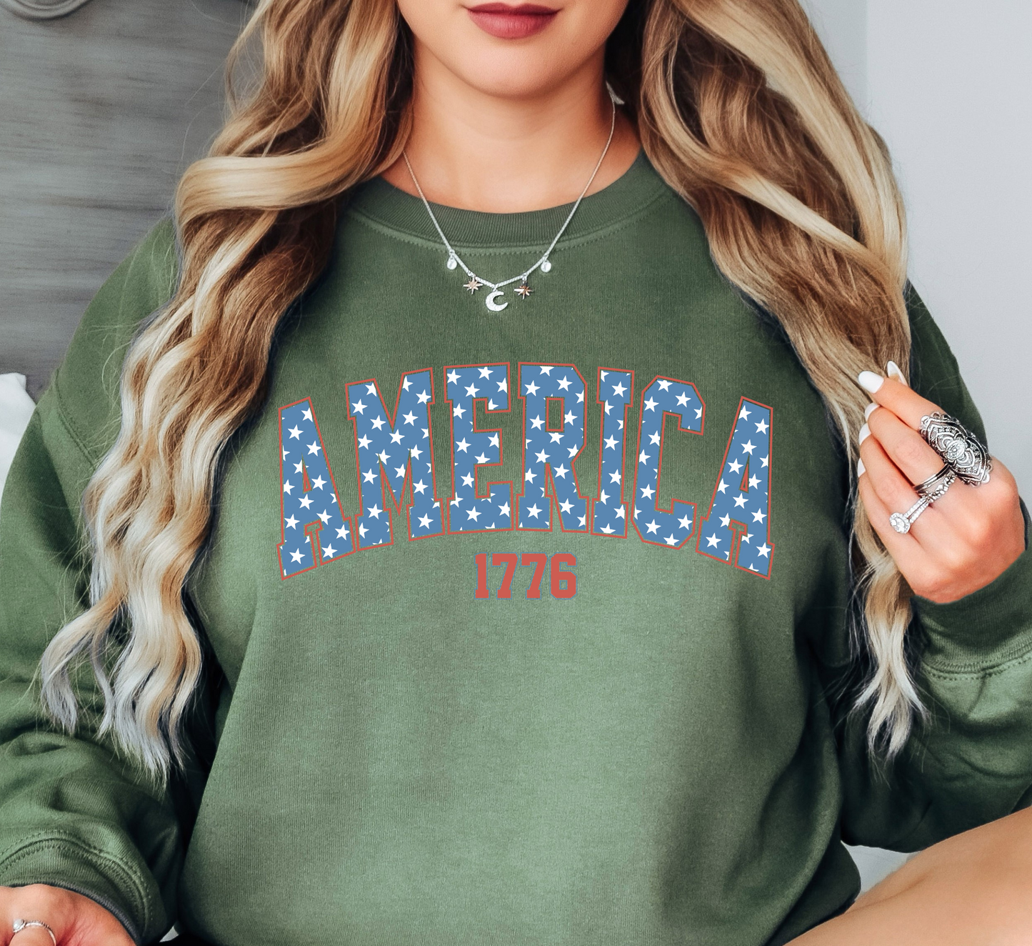 America 1776 Sweatshirt | Stars and Stripes Collection | Unique Gifts for Family and Friends