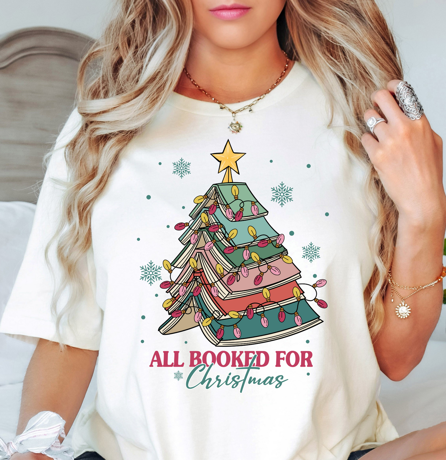 All Booked For Christmas Tee | Tis The Season Collection | Unisex Pre-Shrunk T-Shirt