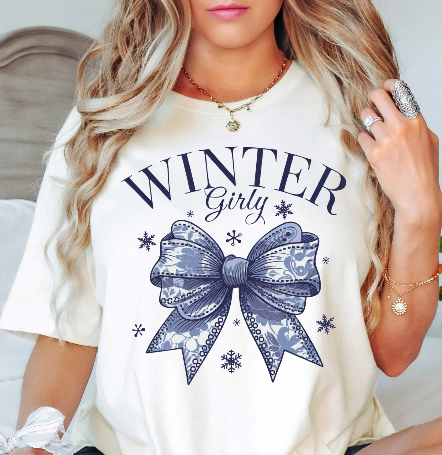 Winter Girly Tee | Frosty Chic Collection | Unisex Pre-Shrunk T-Shirt