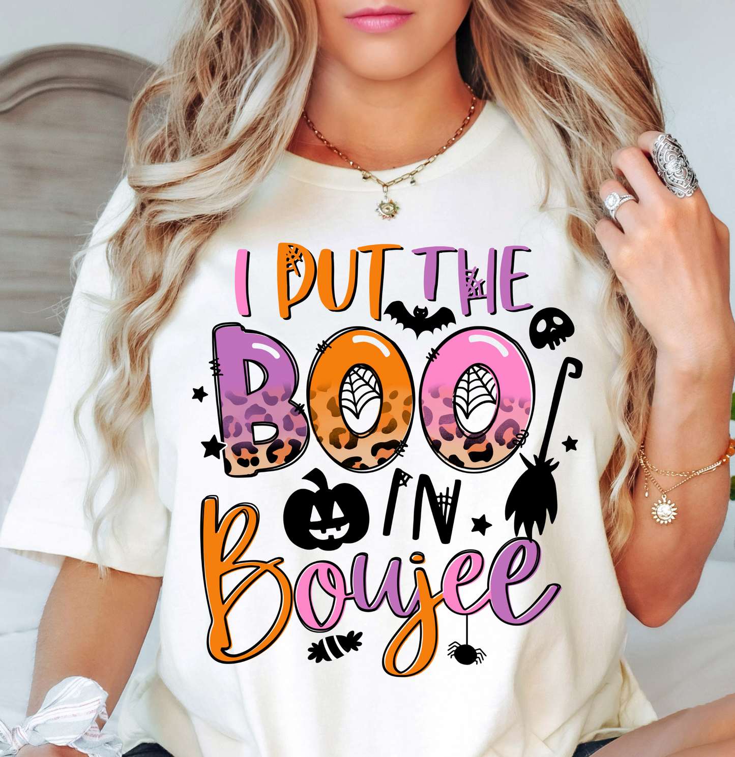 I Put The Boo In Boujee Tee | Boo-tiful Vibes Collection | Unisex Pre-Shrunk T-Shirt
