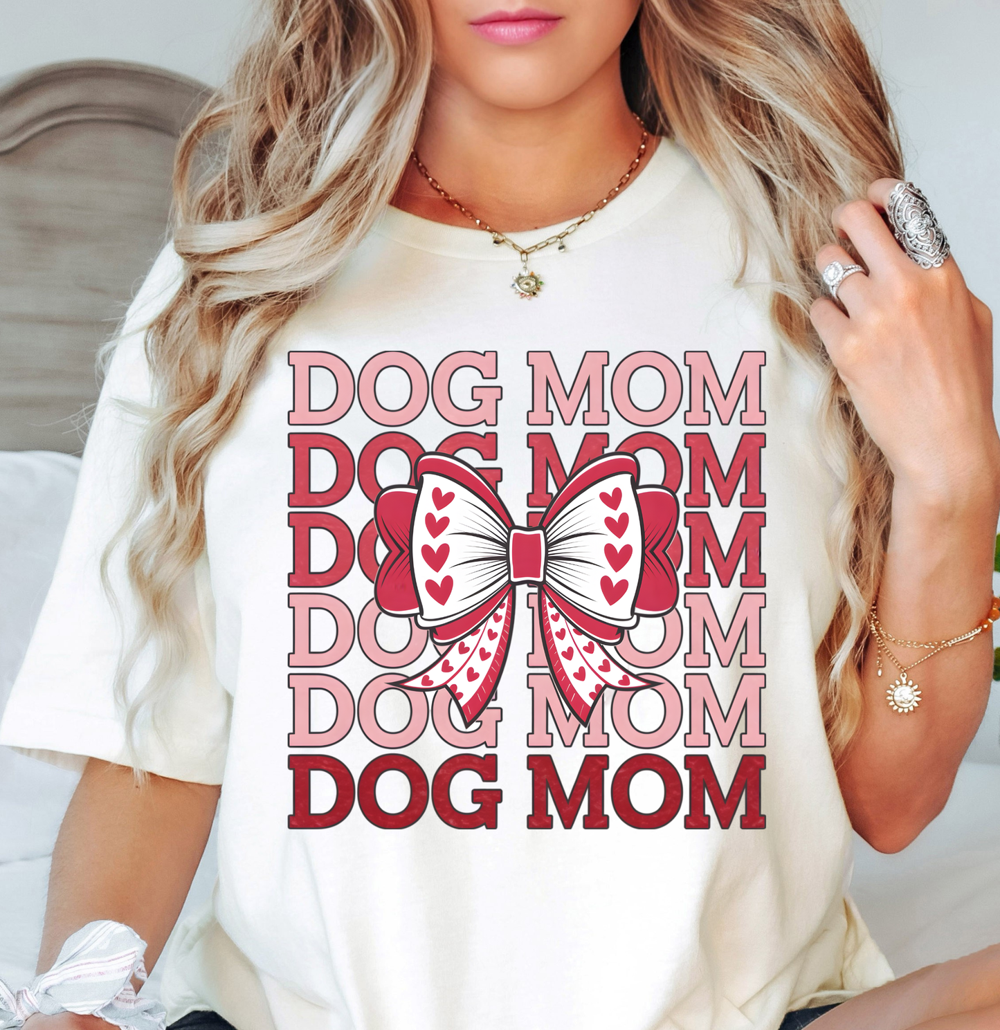 Dog Mom Coquette Tee | Pawsitive Vibes Collection | Unisex Pre-Shrunk T-Shirt