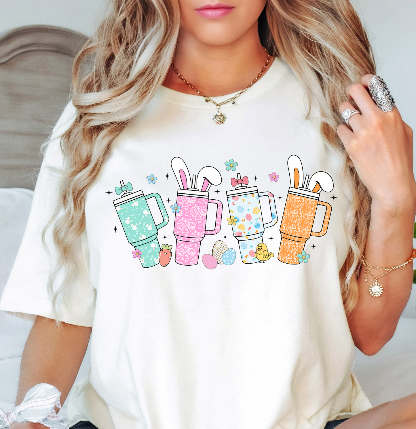 Retro Easter Tumblers Tee | Hoppin' Into Spring Collection | Unisex Pre-Shrunk T-Shirt