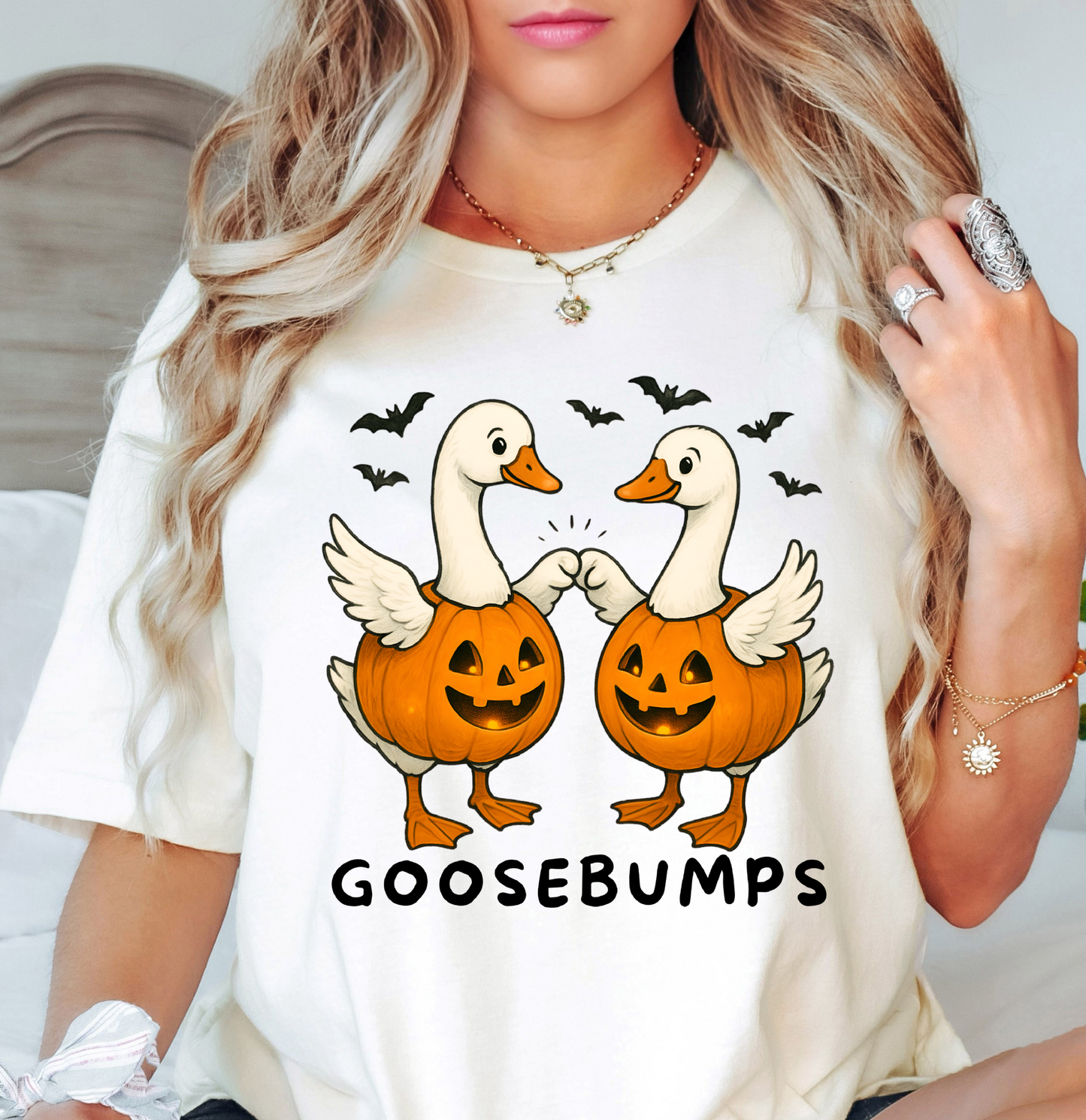 Spooky Goosebumps Tee | Boo-tiful Vibes Collection | Unisex Pre-Shrunk T-Shirt