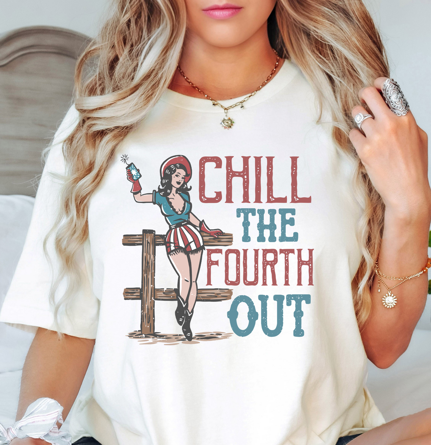 Chill The 4th Out Tee | Stars and Stripes Collection | Unisex Pre-Shrunk T-Shirt