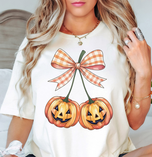 Pumpkin Cherries Tee | Boo-tiful Vibes Collection | Unisex Pre-Shrunk T-Shirt