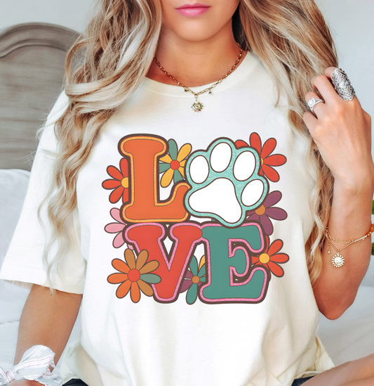 Paw Love Tee | Pawsitive Vibes Collection | Unisex Pre-Shrunk T-Shirt