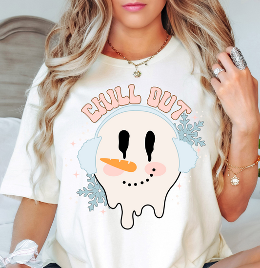 Chill Out Snowman Tee | Frosty Chic Collection | Unisex Pre-Shrunk T-Shirt
