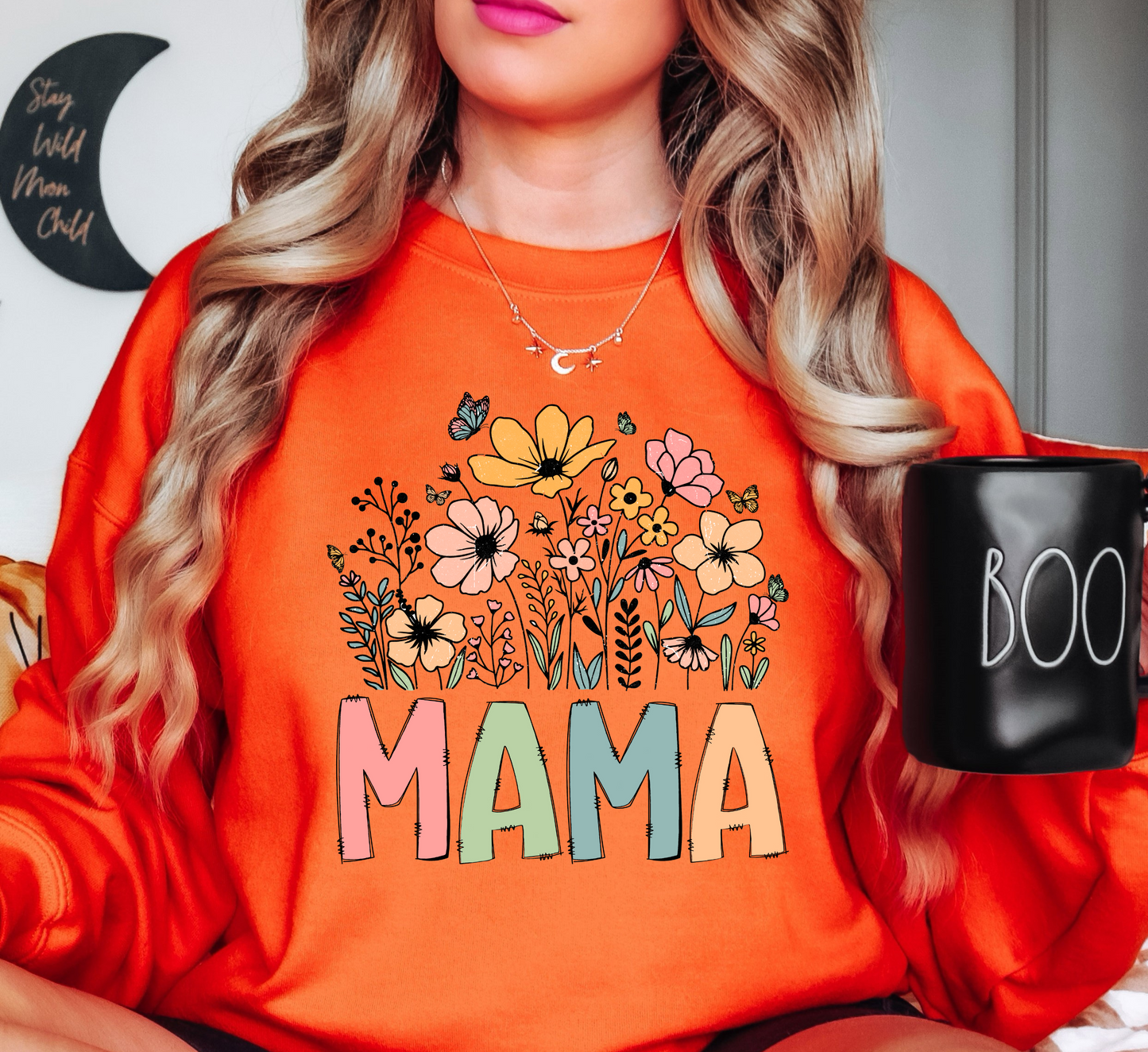 Mama Wildflowers Sweatshirt | Mama Mode Activated Collection | Unique Gifts for Family Friends