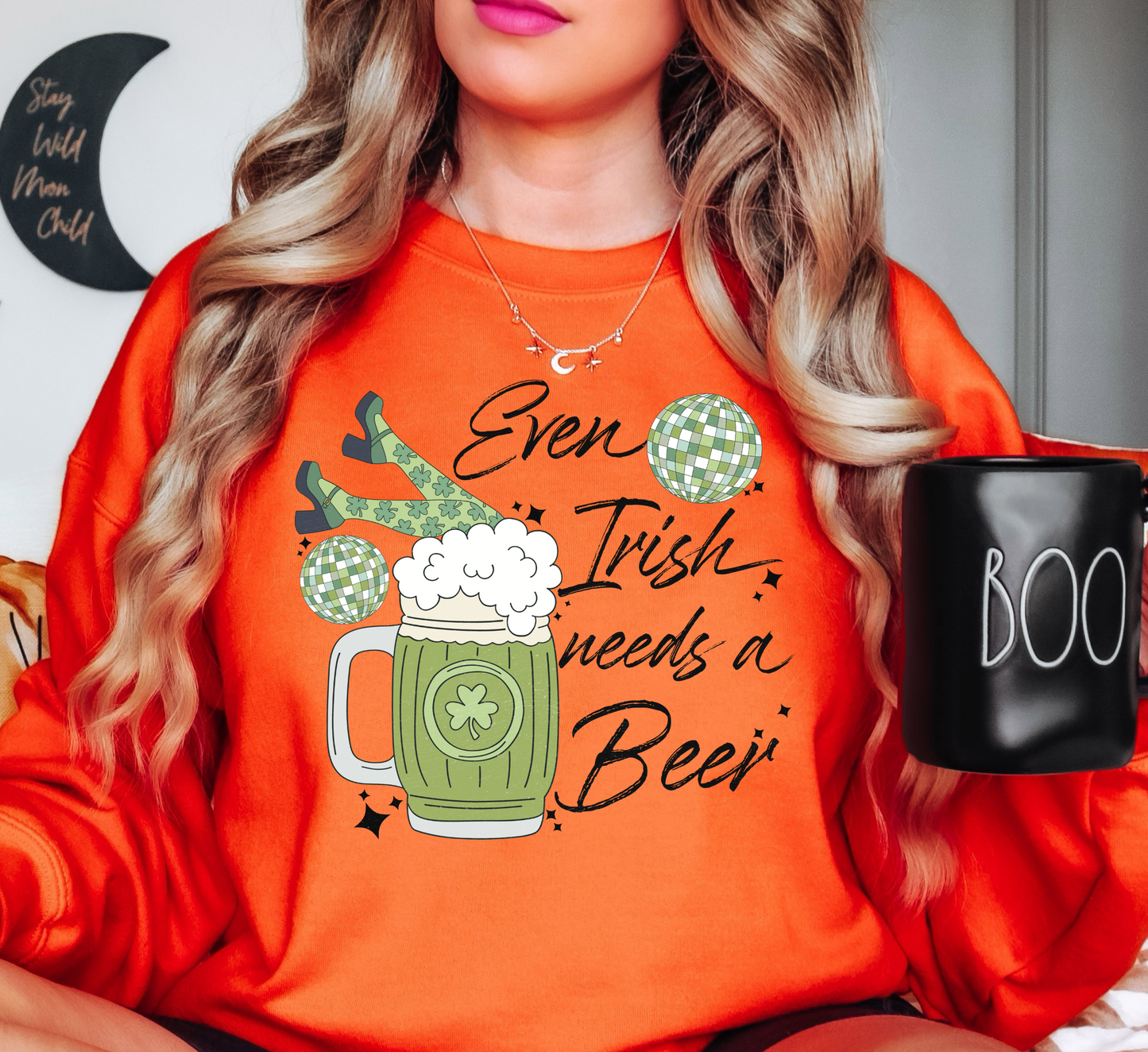 Irish Needs A Beer Sweatshirt | Feeling Lucky Collection | Unique Gifts for Family Friends