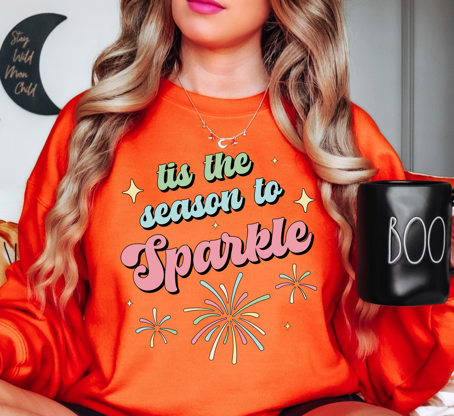 Tis The Season To Sparkle (Fireworks) Sweatshirt | New Year Magic Collection | Unique Gifts for Family Friends
