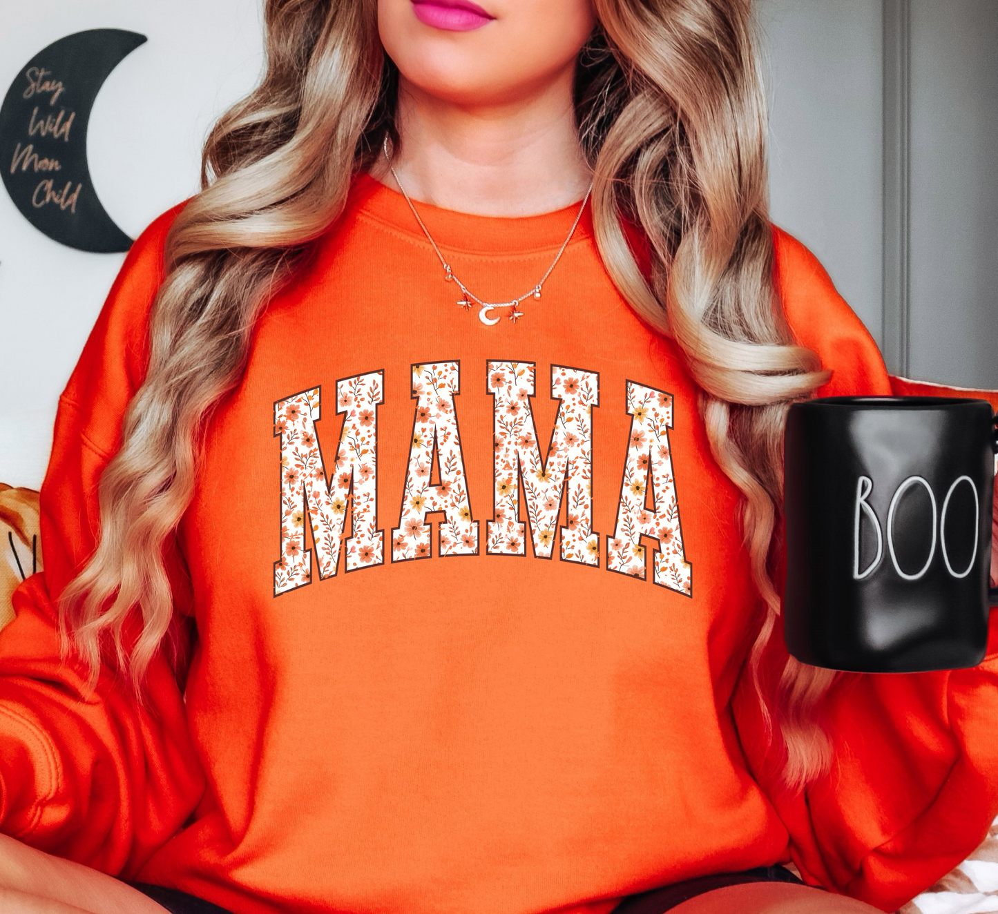 Floral Fall Mama Sweatshirt | Mama Mode Activated Collection | Unique Gifts for Family Friends