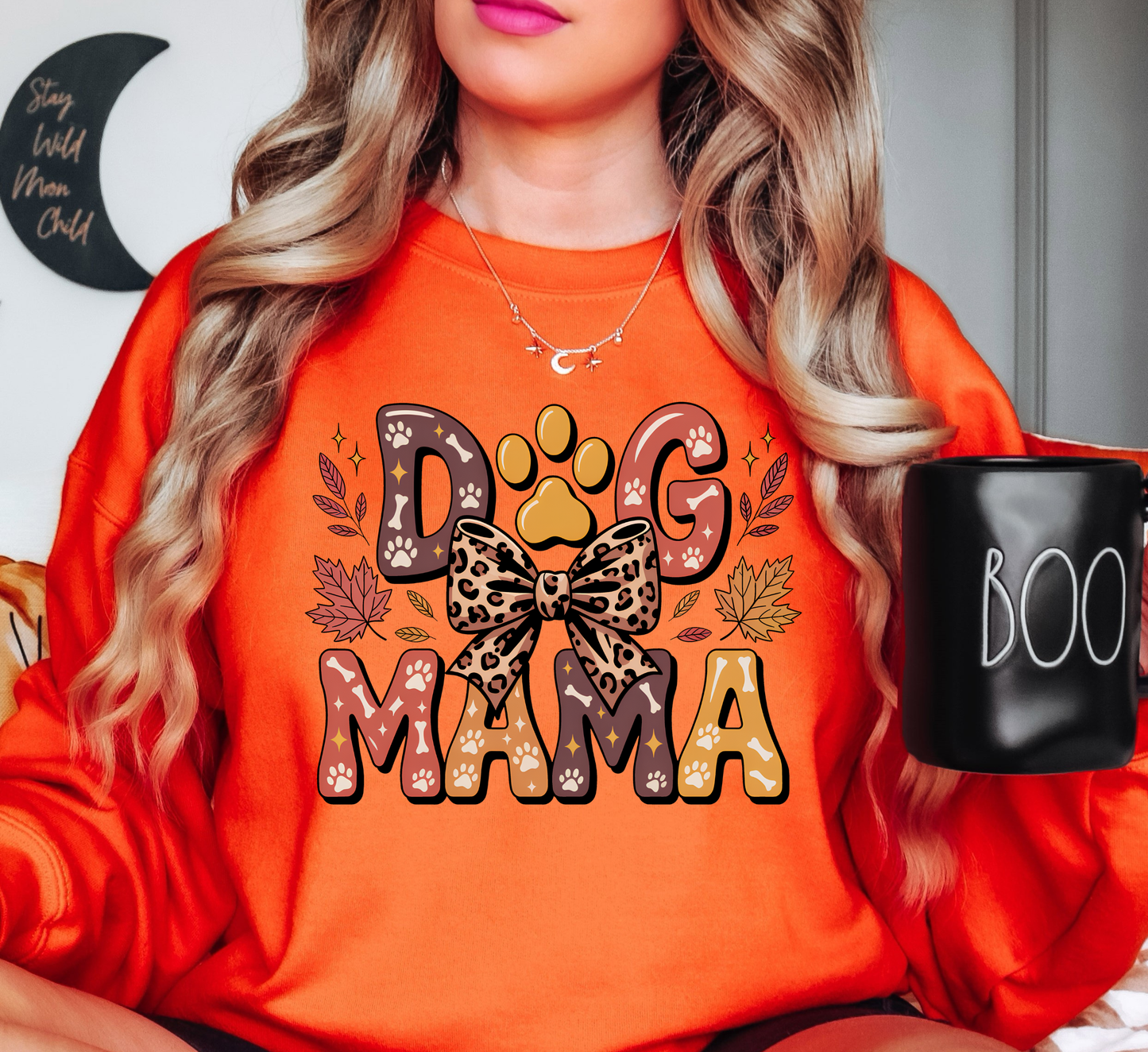 Fall Dog Mama Sweatshirt | Pawsitive Vibes Collection | Unique Gifts for Family and Friends