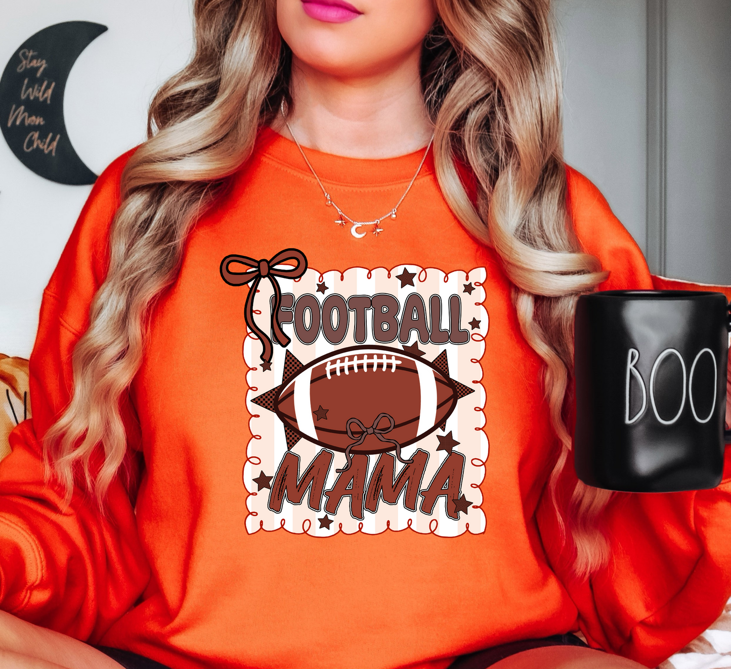 Football Stamp Mama Sweatshirt | Mama Mode Activated Collection | Unique Gifts for Family Friends