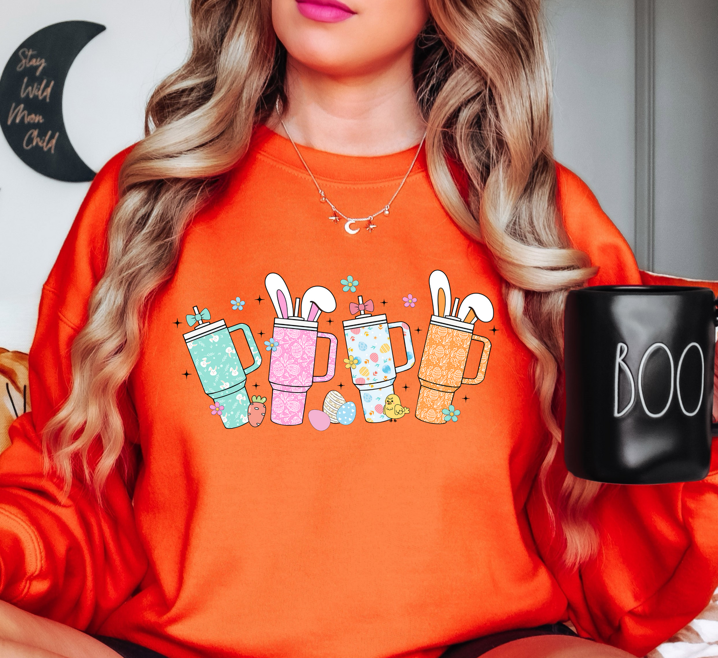 Retro Easter Tumblers Sweatshirt | Hoppin' Into Spring Collection | Unique Gifts for Family Friends