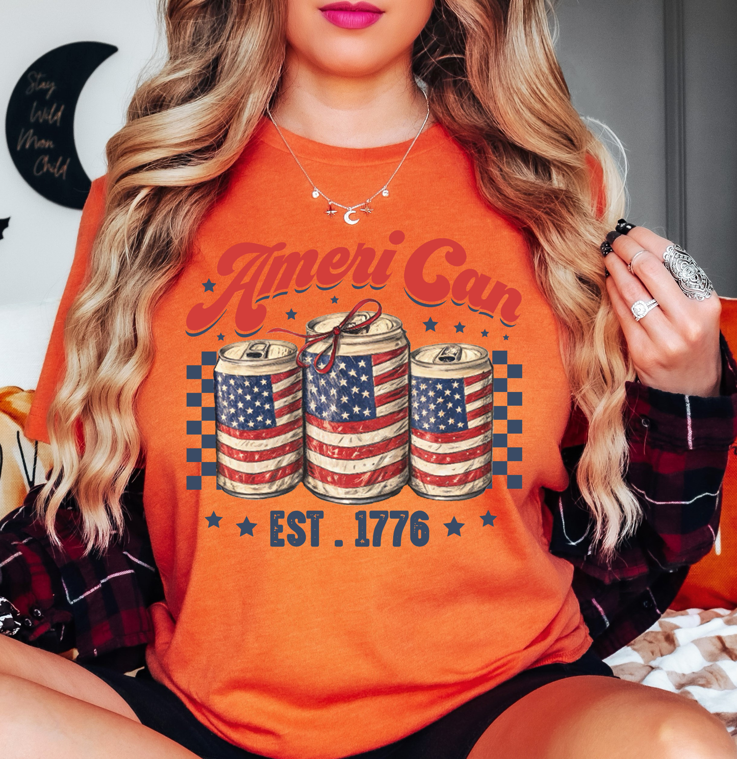 Ameri Can Tee | Stars and Stripes Collection | Unisex Pre-Shrunk T-Shirt