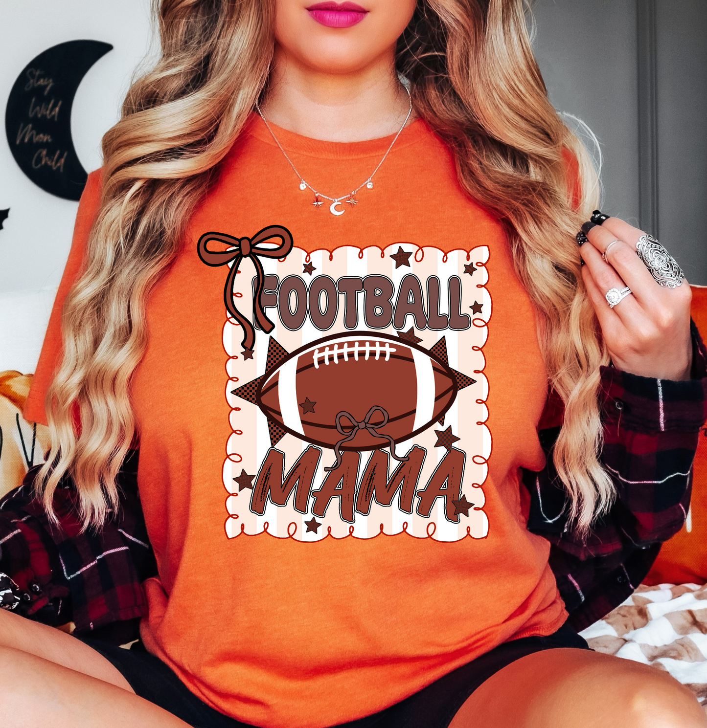 Football Stamp Mama Tee | Mama Mode Activated Collection | Unisex Pre-Shrunk T-Shirt