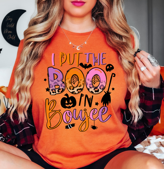 I Put The Boo In Boujee Tee | Boo-tiful Vibes Collection | Unisex Pre-Shrunk T-Shirt