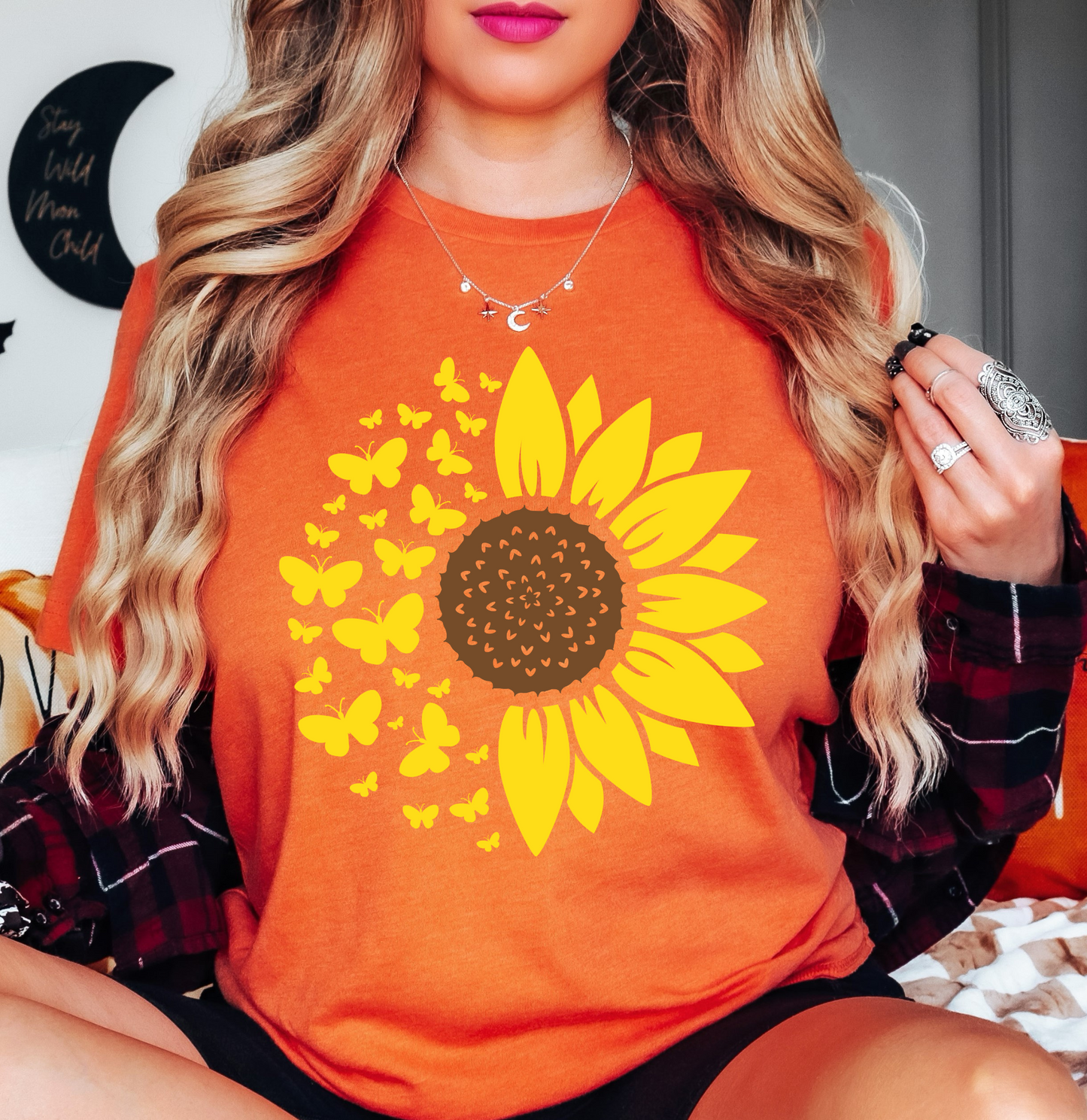 Sunflowers and Butterflies Tee | Hoppin' Into Spring Collection | Unisex Pre-Shrunk T-Shirt