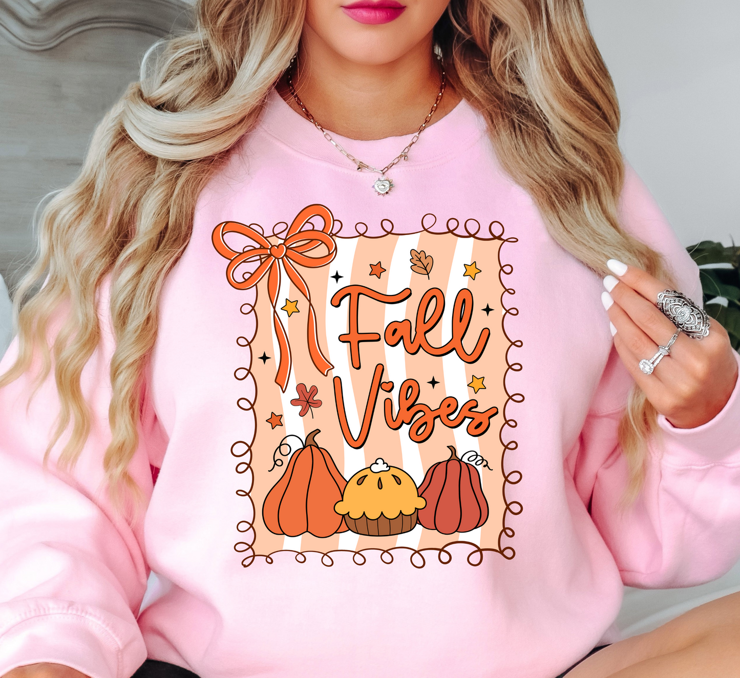 Preppy Fall Vibes Sweatshirt | Falling For You Collection | Unique Gifts for Family Friends