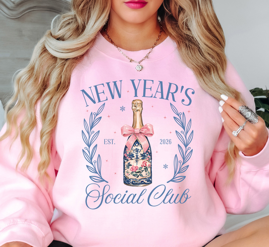 New Year's Social Club Sweatshirt | New Year Magic Collection | Unique Gifts for Family Friends