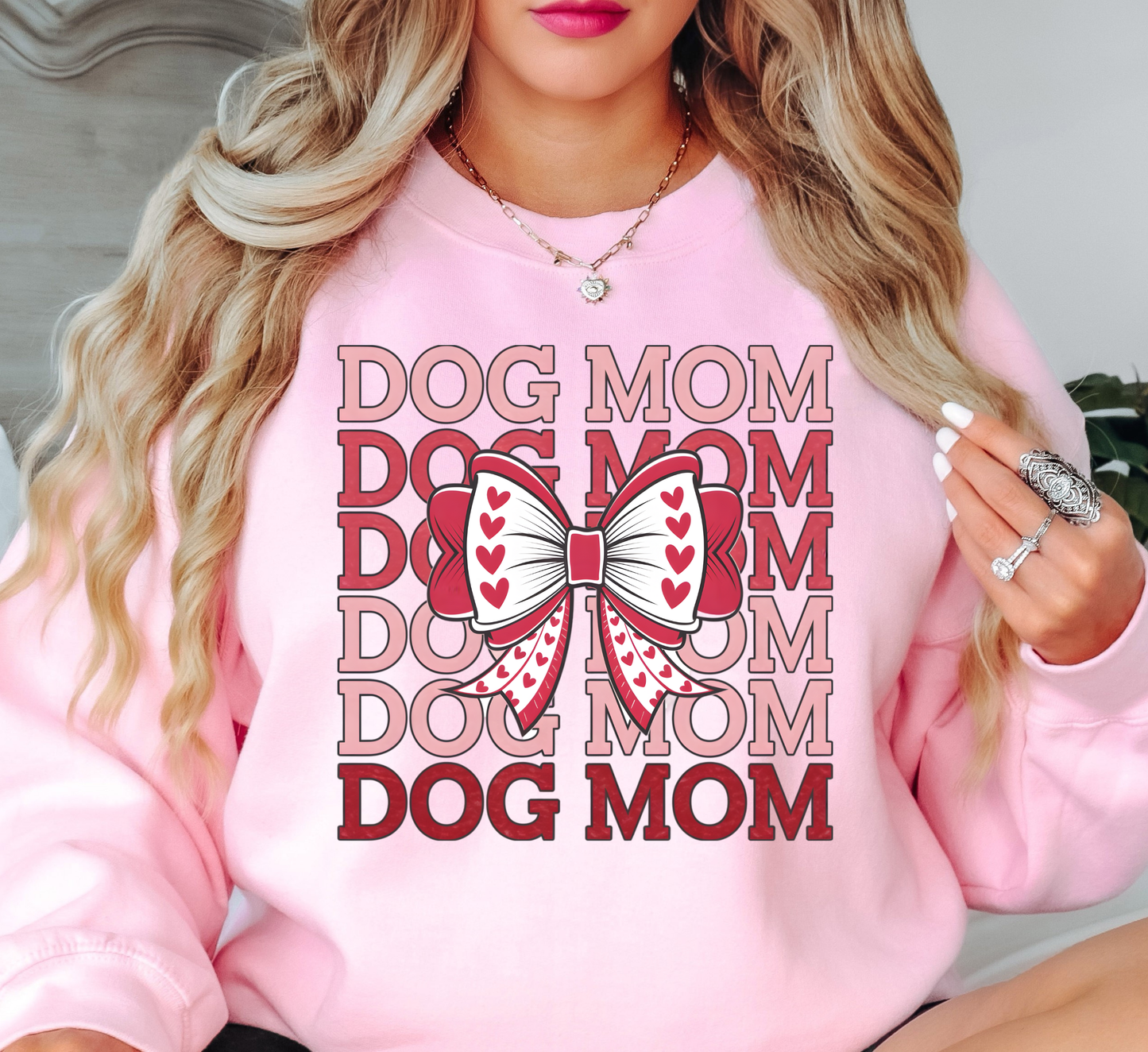 Dog Mom Coquette Sweatshirt | Pawsitive Vibes Collection | Unique Gifts for Family and Friends