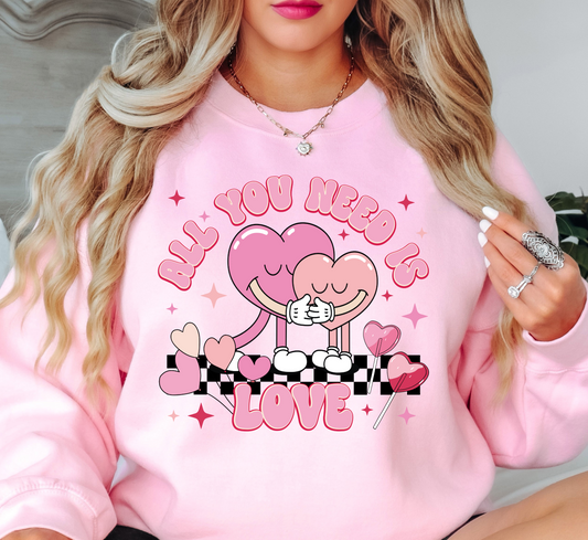 All You Need Is Love Sweatshirt | XoXo Love Collection | Unique Gifts for Family Friends