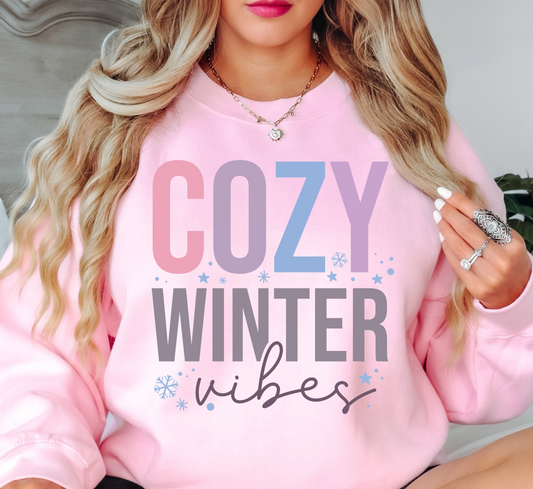 Cozy Winter Vibes Sweatshirt | Frosty Chic Collection | Unique Gifts for Family Friends
