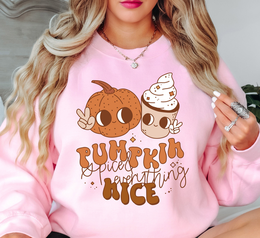Pumpkin Spice Everything Nice Sweatshirt | Falling For You Collection | Unique Gifts for Family Friends