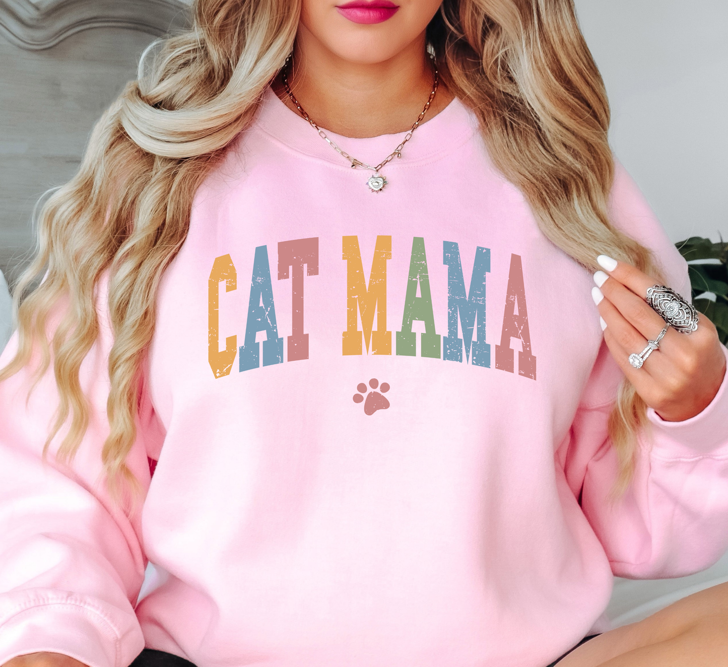 Cat Mama Sweatshirt | Pawsitive Vibes Collection | Unique Gifts for Family and Friends